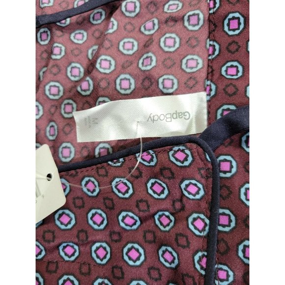 GAP Body Women's Medium Satin Polyester Cami Top Soft Geometric Tank Camisole - Picture 5 of 10